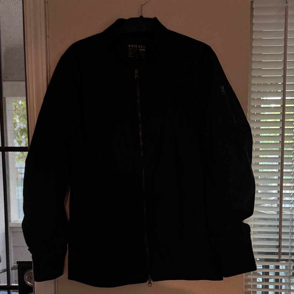 Men's Classic Black Bomber Jacket